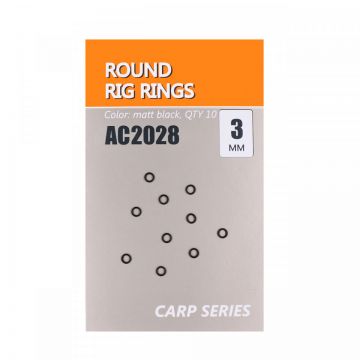 Orange Rig Rings Rotunde 3mm Negru Mat 10buc