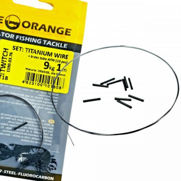 Set Sarma Titan Orange 9kg 1m 0.30mm cu Brass Tube 10buc
