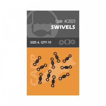 Vartej Orange No.4 Swivels Round Negru Mat 10buc Vartej Orange No.4 Swivels Round Negru Mat 10buc