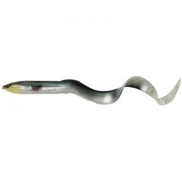 Swimbait 3D Real Eel Loose Body 15cm 12G Green Silver 3buc