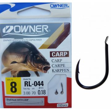 Carlige Legate Owner RL-044 No.8 70cm 0,18mm