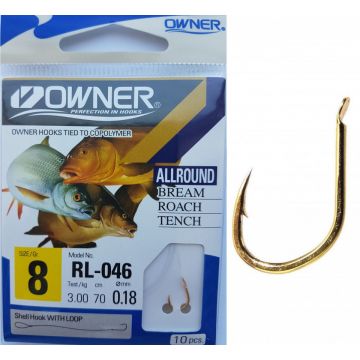Carlige Legate Owner RL-046 No.8 70cm 0,18mm