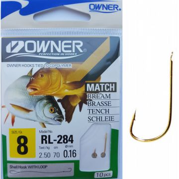 Carlige Legate Owner RL-284 No.8 70cm 0,16mm