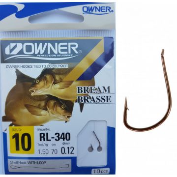 Carlige Legate Owner RL-340 No.10 70cm 0,12mm