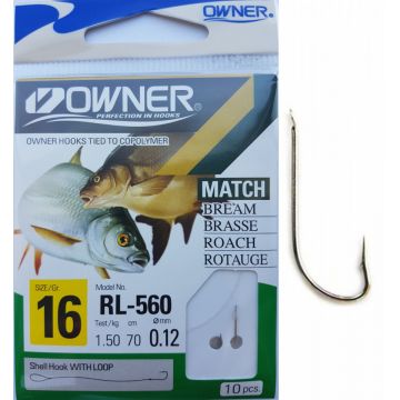 Carlige Legate Owner RL-560 No.16 70cm 0,12mm
