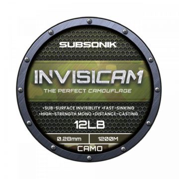 Fir Monofilament Sonik Subsonik 1200m Invisicam Verde-Maro-Negru