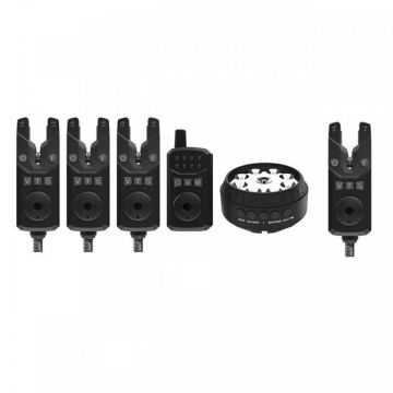 Set 4+1 Detectori Electronici Sonik cu Statie si Lampa Semnalizare Cort