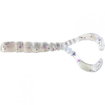 Twister Mustad Aji Finess Chiki Crawl Tail, 4.3cm, Clear Purple Glitter, 12buc/plic