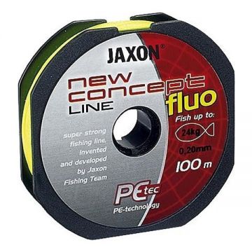 Fir textil Concept Line 100m galben fluo Jaxon (Diametru fir: 0.18 mm)
