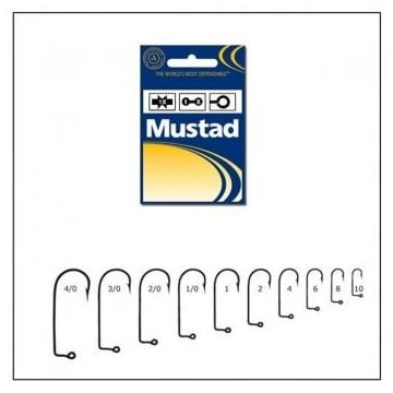 Carlig negru nichel pentru twister Mustad 100buc/plic (Marime Carlige: Nr. 6/0)