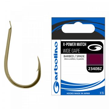 Carlige Garbolino X-Power Match Wide Gape 2340BZ 15buc