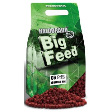 Pelete Haldorado Big Feed C6, 6mm, 2kg (Aroma: Peste Condimentat)