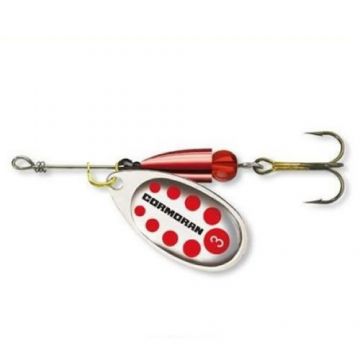 Lingurita rotativa Silver/red Nr.3/7g Cormoran