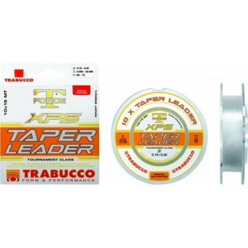 Fir T Force Taper Leader 15m x10buc Trabucco (Diametru fir: de la 0.20mm la 0.50mm)