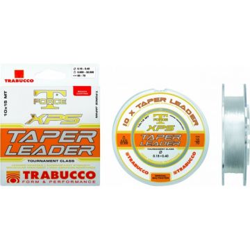 Fir T Force Taper Leader 15m x10buc Trabucco (Diametru fir: de la 0.20mm la 0.50mm)