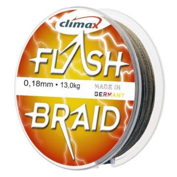 Fir textil Climax Flash Braid, verde, 100m (Diametru fir: 0.50 mm)