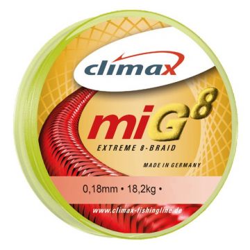 Fir Textil Climax MIG 8, galben fluo, 135m (Diametru fir: 0.12 mm)