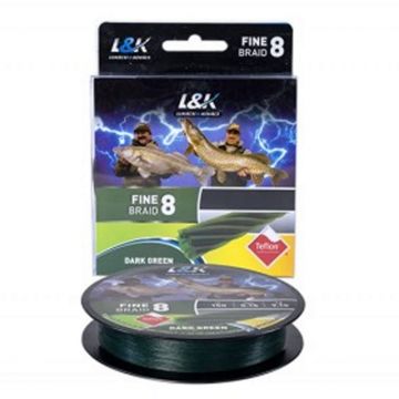Fir textil Fine Braid 8 DARK GREEN 150m L&K (Diametru fir: 0.20 mm, Metraj Rola: 150 m) Fir textil Fine Braid 8 DARK GREEN 150m L&K (Diametru fir: 0.20 mm, Metraj Rola: 150 m)