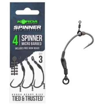 Montura Korda Spinner Hook Sections, 3buc/plic (Marime Carlige: Nr. 5)