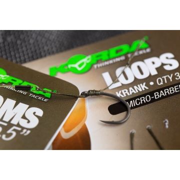 Riguri Korda Loops Krank Micro-Barbed, 18lbs, 3buc/blister (Marime Carlige: Nr. 8)
