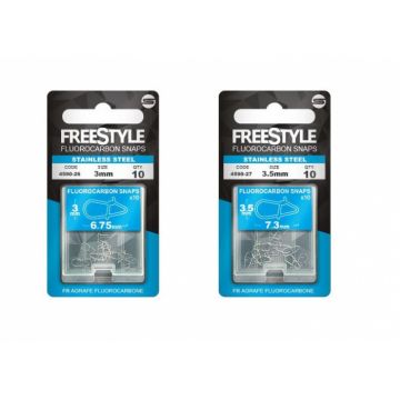 AGRAFA SPRO FREESTYLE FLUOROCARBON SNAPS STAINLESS STEEL 3MM 10BUC