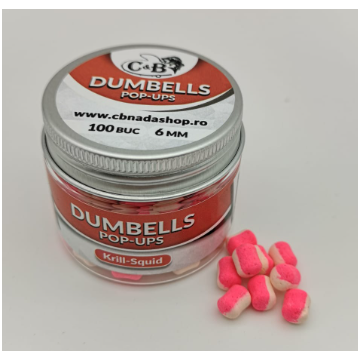 Dumbells Pop-ups Krill-Squid 6mm 100 Buc.