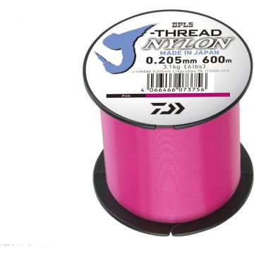 Fir Monofilament Daiwa J-Thread, Pink, 600m (Diametru fir: 0.26 mm)