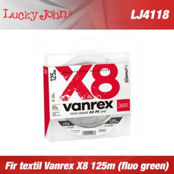 FIR TEXTIL LUCKY JOHN VANREX X8 VERDE FLUO 125M