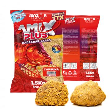GROUNDBAIT SENZOR PLANET AMIX PLUS CAPSUNA 1.5KG