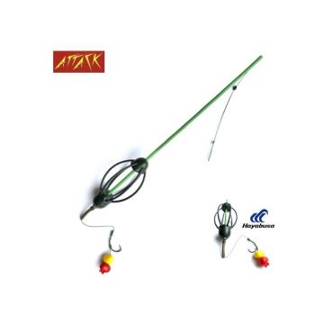 MONTURA ATTACK CU MOMITOR SI TUB ANTITANGLE + PORUMB SILICON POP-UP NR.4 55G