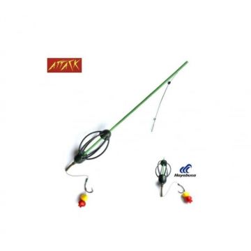 MONTURA ATTACK CU MOMITOR SI TUB ANTITANGLE + PORUMB SILICON POP-UP NR.6  50G