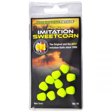 PORUMB ARTIFICIAL FLOTANT ENTERPRISE TACKLE POP-UP SWEETCORN GALBEN FLUO 10 BUC