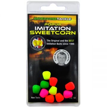 PORUMB ARTIFICIAL FLOTANT ENTERPRISE TACKLE POP-UP SWEETCORN MIX CULORI FLUO 10 BUC