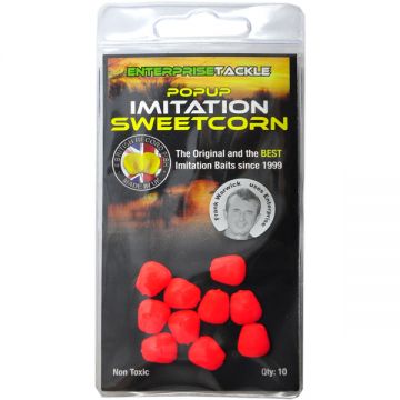 PORUMB ARTIFICIAL FLOTANT ENTERPRISE TACKLE POP-UP SWEETCORN ROSU FLUO 10 BUC