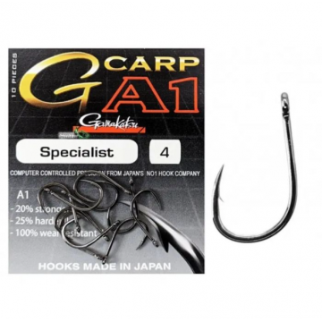 Carlige Gamakatsu A1 G-Carp Specialist, Black, 10buc plic