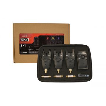 CARP EXPERT MAX1 BITE ALARM 3+1 ROSU, GALBEN , ALBASTRU
