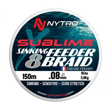 NYTRO FIR SUBLIME X8 SINKING FEEDER BRAID 0,10 NYTRO FIR SUBLIME X8 SINKING FEEDER BRAID 0,10