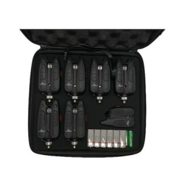Kit 6 senzori pescuit rezistenti la apa cu statie si valigeta pentru transport
