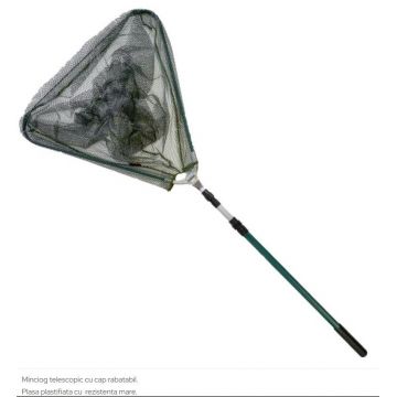 Minciog  pescuit cu plasa plastifiata  90 X 90 CM