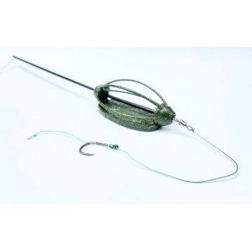 Montura crap prokarpfishing cu placuta ideala pescuit ape curgatoare  carlig  legat pe fir de par