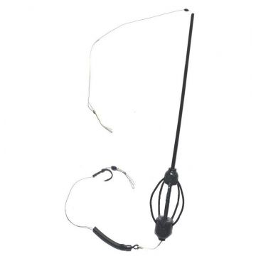 Montura  pescuit crap cu momitor 55g cu autointepare,carlig legat pe fir de par