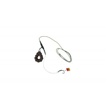 Montura pescuit  crap pentru plantat plumb perdut leadcore 45 lb prokarpfishing, carlig leat curve shank, plumb grippa