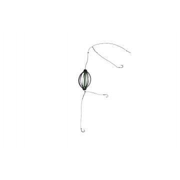 Montura pescuit prokarpfishing pentru crap si caras cu 3 carlige legate cu fir textil, momitor culisant de 25g