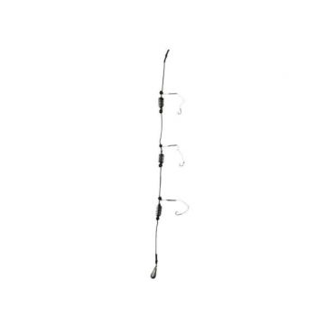 Montura pescuit super caras cu 3 momitoare + 3 carlige legate cu fir textil prokarpfishing