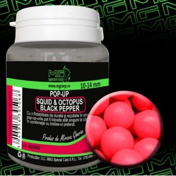 Pop-Up Squid&Octopus Black Pepper 10-14mm