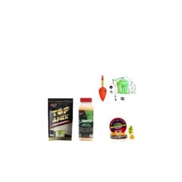 Set 2 monturi novac si fitofag cu 2 kg nada top amix,1 aditiv si 1 pop up fumigena