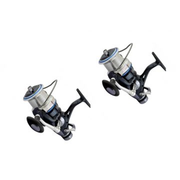 Set 2 mulinete, Diamant Alb, XZ9000, tambur long cast, baitrunner si 10 rulmenti