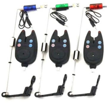Set 3 Senzori pescuit,Avertizori pescuit 3 Swingeri Luminosi