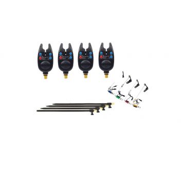Set 4 Avertizori Digitali Hakuyo + 4 Swingeri Iluminare Cu Tija + 4 Tije Otelite