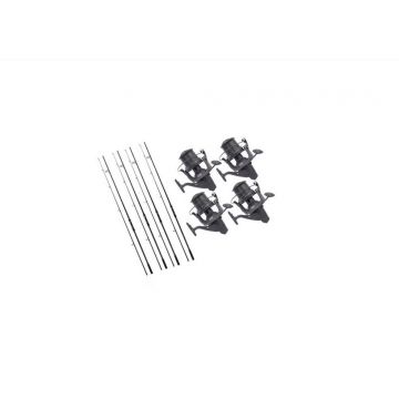 Set 4 Lansete crap Adrena  echipate cu 4 Mulinete IE8000